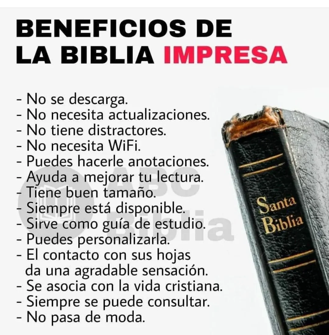 Beneficios de la Biblia impresa